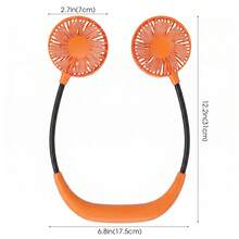 1 pieza Ventilador de cuello recargable por USB, rotación de 360°, adecuado para oficina, viajes, fitness, transporte, al aire libre y otros escenarios, 3 velocidades de viento ajustables - Multicolor - Ver 13