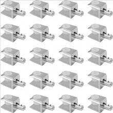 20 chiếc giá đỡ kệ kính: Kẹp gắn tường điều chỉnh được bằng hợp kim kẽm đánh bóng, có chốt, phù hợp với kính không khung dày 5-8mm. - A - Xem 8