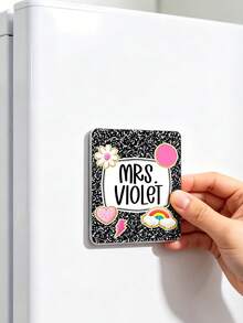 1pc Personalized School Teacher Acrylic Magnet, Custom Teacher Name & Title Magnet, Teacher Appreciation Gift From Student, Back To School Teacher Gift, Classroom Whiteboard Magnet, Preschool/Elementary Teacher Magnet - Multicolor - View 12