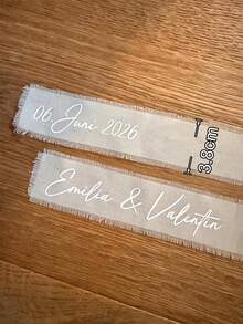 Personalized Bride Bouquet Ribbon With Name, Wedding Bouquet Ribbon, Customized Text Ribbon, Tulle Wedding Custom Letter Ribbon, Personalized Bride Bouquet Ribbon - Multicolor - View 6