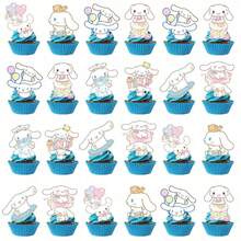 SANRIO 25pcs Ghost Dog Theme Cake Forks & Flags, Suitable For Home Birthday Party, School Gathering DIY Cake Forks, Outdoor Dining, Suitable For Birthday And Family Gathering Balloon Decoration - View 4