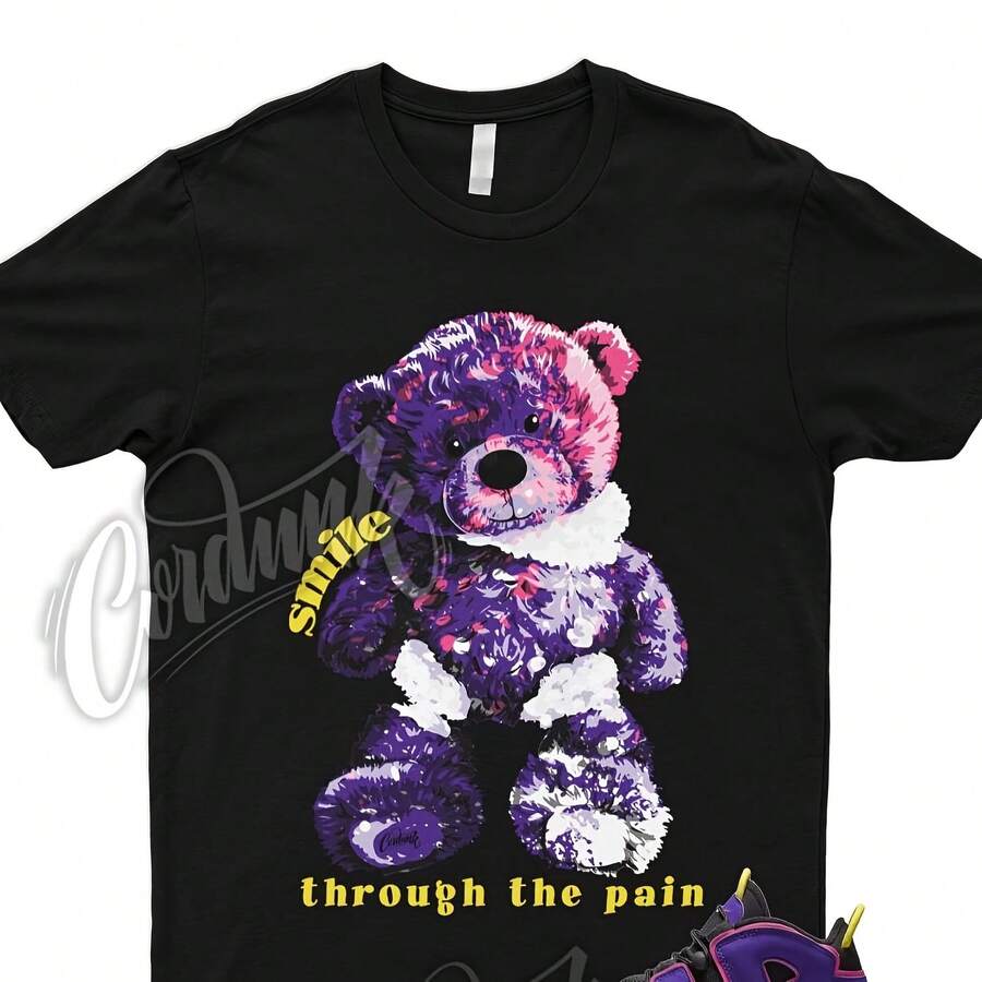 Camiseta SMILE a juego con Air More Uptempo '96 Court Purple Hyper Pink Multi Color 1 - forma - Ver 1