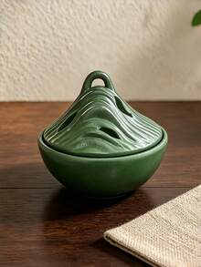 1个山形陶瓷香炉，现代奢华石纹桌面家居装饰，适用于客厅、门厅和家居摆设，砂岩色/深棕色 - 多色 - 查看 14