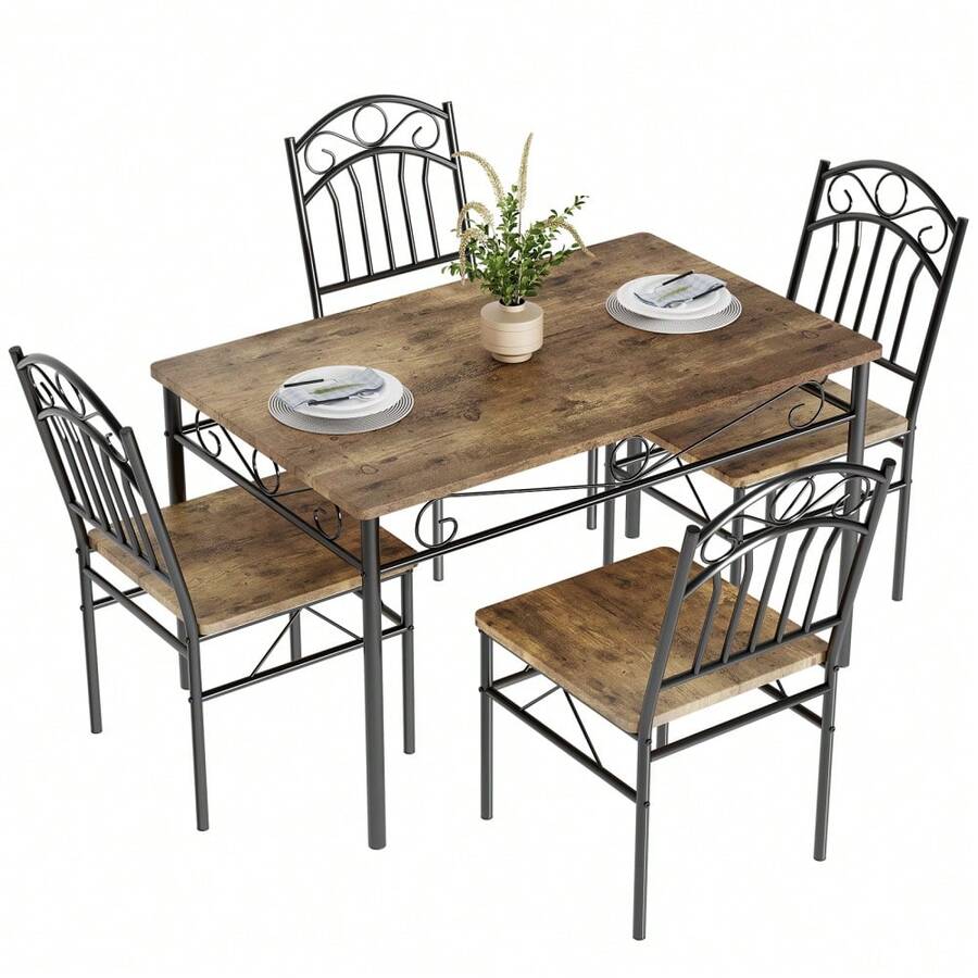 Dining Table & Chair Sets - Brown - View 1