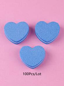 50/100Pcs Mini Heart Nail Buffer Blocks, Double Sided Washable Nail Files, 100/180 Grit Foam Nail Buffers For Natural Nails Shaping Polishing Manicure Tools - Multicolor - View 9