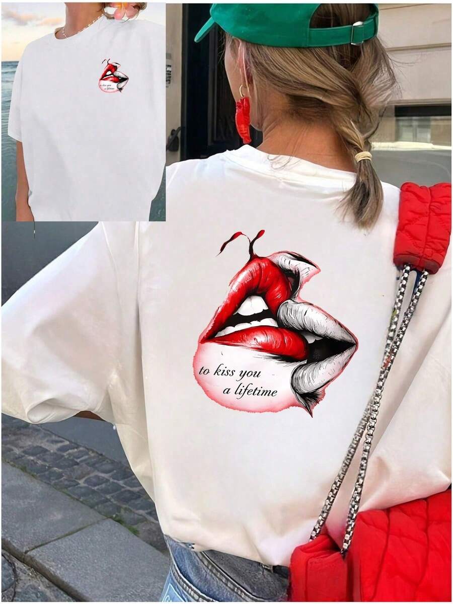 Dam-T-shirts - Vitt - Visa 1