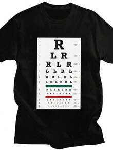 playeras de mujer Custom Drummers Eye Chart T Shirts Men Women T-shirt Casual Tee Tops 100 Cotton Oversized Tshirts Gift - Negro - Ver 1