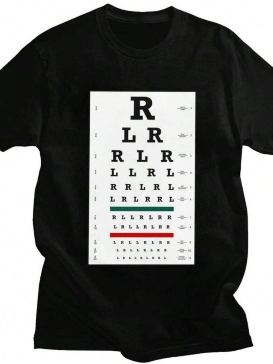 playeras de mujer Custom Drummers Eye Chart T Shirts Men Women T-shirt Casual Tee Tops 100 Cotton Oversized Tshirts Gift - Negro - Ver 1