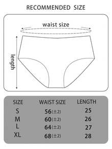 4pcs Women's High Waist Cute & Comfortable Milk Silk Sports Briefs - Black - View 8