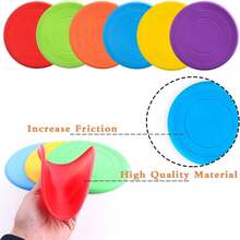 Dog Flying Disc Toy Soft Durable For Small Large Dogs, Bite-Resistant Outdoor Interactive Training Toy, Lightweight Flexible Pet Fetch Toy For Park Beach Backyard Play, Bright Color Random 1PC - Random Color 1pc - View 4