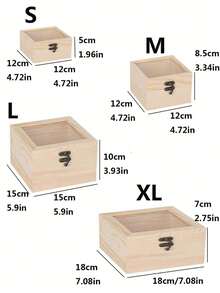 1 Stück Holz-Geschenkbox, exquisite Verpackungsbox, Schmuck-Holzbox Großhandel, Holz-Geschenkbox, Holzbox mit Glasdeckel, Verpackungsbox für konservierte Blumen - Verschiedenfarbig - Übersicht 9
