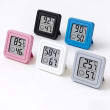 1/3pcs Mini Home Dehumidifier Thermometer, Micro Digital Indoor Temperature Humidity Meter, High Precision Moisture Monitor With Large LCD Display, Compact Stylish Design, Button Battery Powered, Suitable For Home, Teenager Room, Pet, Car And Office - Thermometer and Hygrometer - View 3