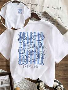 Dam-T-shirts - Weiss - Visa 6