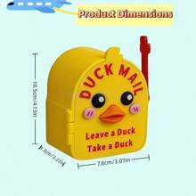 3D Printed Cruise Duck Mini Mailbox - Horizontal Wall Mount, Suitable For Office Decoration, Duck Theme Collector Gifts, Front Opening Plastic Mailbox, Can Be Used For Cabin Door Or Desktop Decoration, Nautical Style Birthday/White Elephant Gifts/Christmas Gifts - 1 (excluding Duck) - View 2