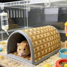 1pc Hamster Sleeping House Hideaway, Natural Woven Durable, Suitable For Hamsters, Gerbils, Mice And Other Small Animals Cage Accessories - Multicolor - View 10