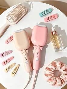 Portable Kitten Hair Curler Ceramic Pink/Cream Pro - 彩色 - 查看 3