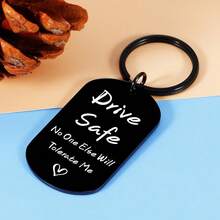 1件情人节礼物，送给他/她，5感官礼物，送给男朋友/女朋友的汽车钥匙扣，男士情人节礼物，送给男朋友/未婚夫/女朋友/未婚妻的可爱礼物 - 黑色 - 查看 3