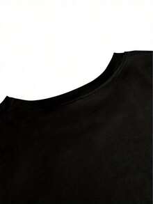 | 1 Playera para Mujer 100% Algodón Transpirable| Camiseta gráfica de sandía amarilla brillante para mujeres - Casual de manga corta y cuello redondo, lavable a máquina, perfecta para vacaciones de primavera/verano y diversión al aire libre - Ideal para el verano - Negro - Ver 3