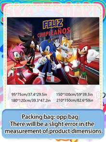 Sega 生日背景幕布、粉丝派对背景幕布，适合庆祝活动和摄影，这款主题背景幕布以充满活力的城市景观设计为特色，为您的庆祝活动带来高能量和活泼的风格。 - 背景 - 查看 3