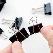 10pcs/Lot Black Metal Binder Clips 19mm/ 25mm/ 32mm Notes Letter Paper Clip Office Supplies Binding Securing - Sets - View 3