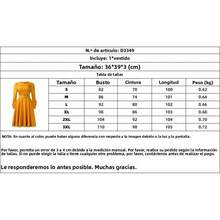 Vestido elegante de fiesta de color liso, estilo europeo-americano nuevo, cuello redondo, manga larga, cintura alta y corte en línea A - Amarillo + Cinturón - Ver 5