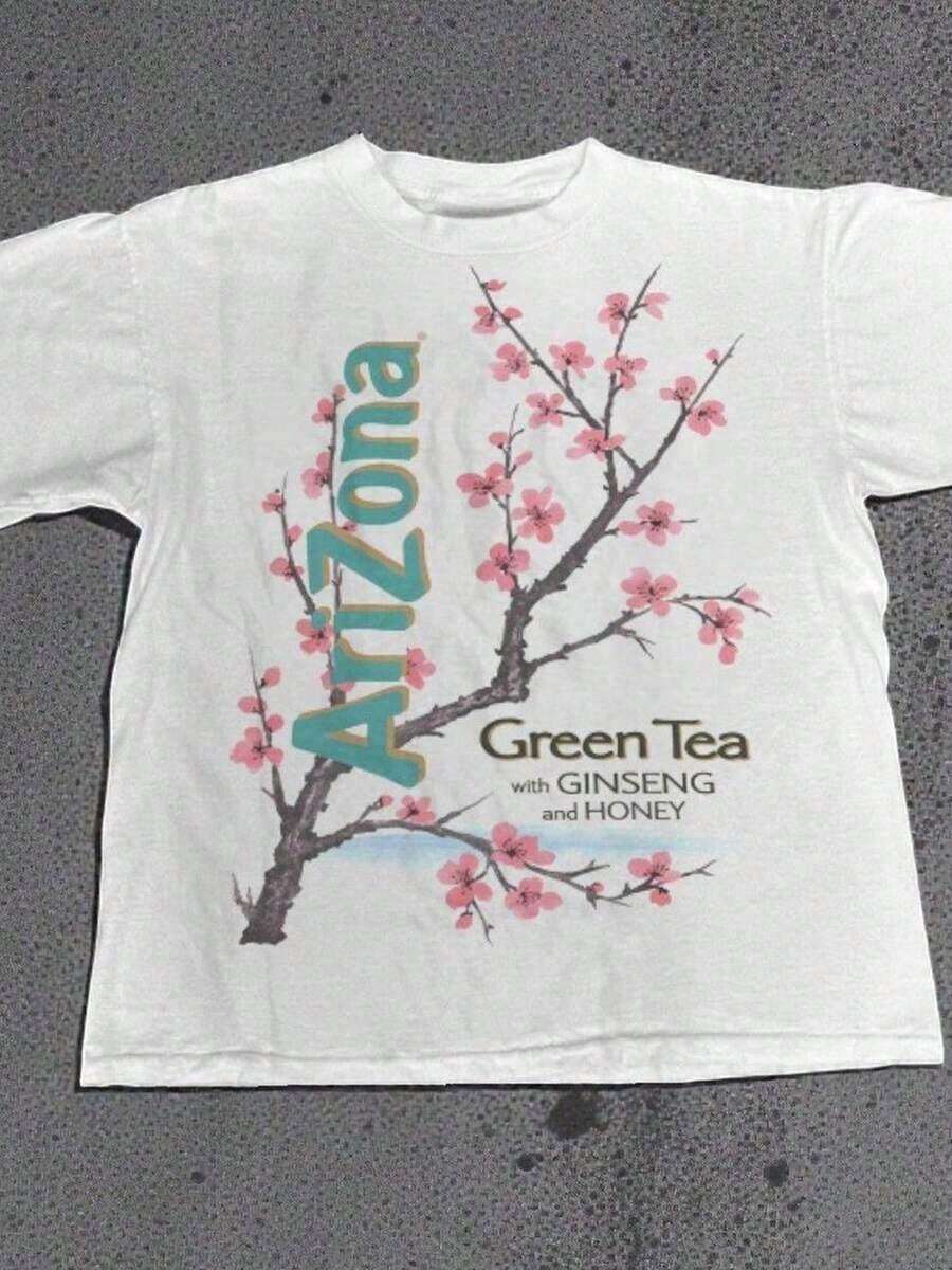 100% Cotton Women's T-Shirt - Men'S Tee Featuring Arizona Green Tea Design - 2026 Everyday Apparel - Summer Tops - New Summer Outfits For Women - 白色 - 查看 1