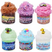 Transparent Crystal Slime Set, Made From Premium High-Transparency Slime Material, With A Clear And Pure Texture, Soft And Stretchy, And Strong Elasticity. It Comes With A Variety Of Colorful Fruit And Animal Shapes, Offering A Wide Range Of Styles. It Is , Odorless, Soft, Non-Sticky, Easy To Mold And Store.Fun DIY Crafts, Stress Relief, Hands-On Skills Training, Full Of Educational And Entertaining Value.Suitable For Children, Students, And Parent-Child Interaction, Ideal For Home Leisure, Playtime During Breaks, Early Childhood Education, And Gift Giving. The Slime Kit Is A Best-Selling Cross-Border Set, Featuring High-Quality Colorful Clay, Fun And Durable, Meeting Various Craft Play Needs. - 藍貓水果70ml - 查看 1