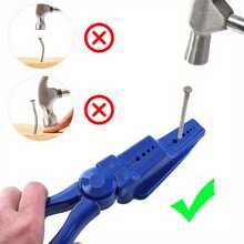 3pcs Nail Assist Tool Set, Concrete Nail Safety Cover, Nail Holder, Hammer Protector, Nail Tools, Portable Tool Pliers. Nail Fixing Tools, Safety Hand Protection Tools. Manual Tools. - Multicolor - View 5