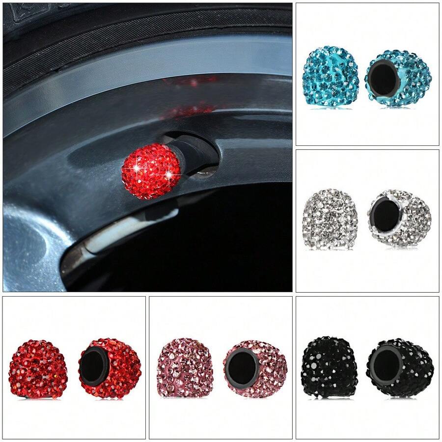 Nắp van lốp xe đính kim cương, nắp van lốp xe đính đá, nắp van lốp xe hình kim cương - Van tiết lưu được khoan hoàn toàn. - Xem 1