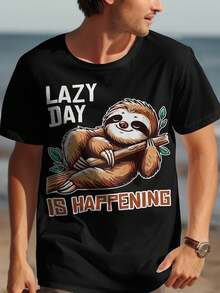 Lazy Day IS1 Happening, Cute other Design T1S1Hirt, Funny Animal Lover S1Hirt, Lazy Animal Themed T1EE, Relaxing other Graphic T1EE. - Negro - Ver 2