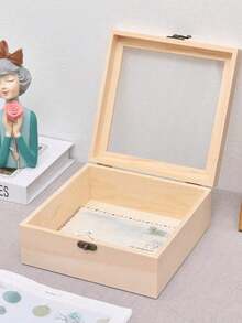 1 Stück Holz-Geschenkbox, exquisite Verpackungsbox, Schmuck-Holzbox Großhandel, Holz-Geschenkbox, Holzbox mit Glasdeckel, Verpackungsbox für konservierte Blumen - Verschiedenfarbig - Übersicht 11