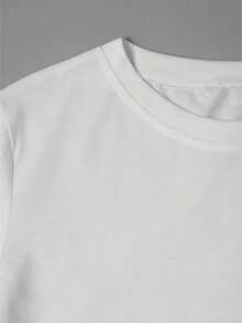 Women's Plus Size T-Shirt - Blue Eye Graphic Print, Minimalist Crew Neck, Short Sleeve, Comfortable, Chic, And Curve-Flattering T-Shirt For All Seasons, Casual And Everyday Wear (Plus Size Compatible, Stylish Plus Size Fit) - 白色 - 查看 2