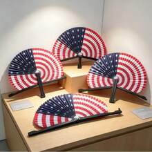 20pcs/10pcs/5pcs American Independence Day Flag Hand Fans Set - Paper Fans With Flag Rings, Suitable For Parades, Picnics And Celebrations - Independence Day Party Decorations, National Day Celebration Supplies - Multiple Styles - View 7