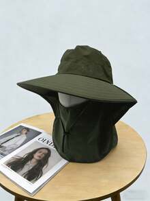 Unisex Wide Brim Bucket Hat With Face & Neck Flap, Breathable Mesh Design, Waterproof Quick-Dry, Adjustable Chin Strap, Suitable For Hiking, Camping, Gardening, Beach, Cycling, Travel And Other Outdoor Activities - A - View 16