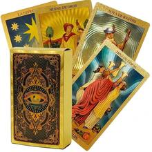 78pcs Spanish Classic Vintage Tarot Cards, Full Spanish Language Waite System Divination Card Deck, Vintage Mysterious Eye Tarot Cards, Spanish Divination Cards, Suitable For Personal Daily Divination, Meditation, Party Board Games, Vintage Style Collectors, Comes With Delicate Box And Instruction Manual - Multicolor - View 5