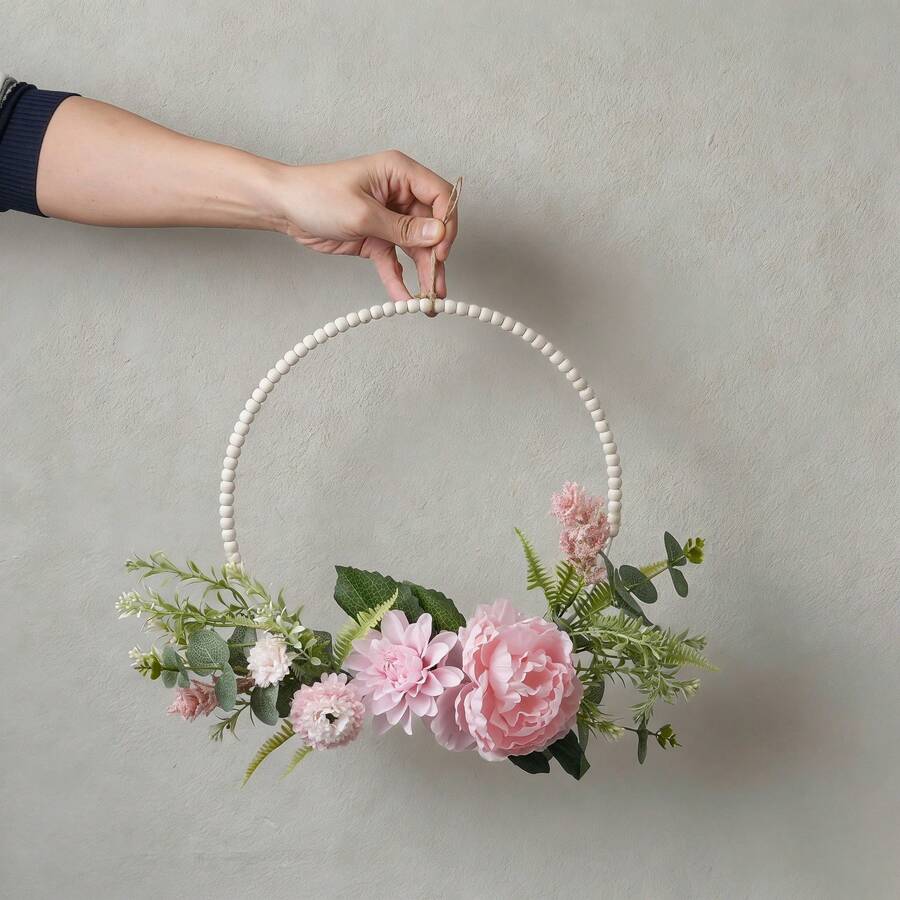 Yuejia 1 Bunch New Style Dahlia & Peony Artificial Flower Bouquet, Semi-Circular Decoration, Suitable For Living Room Multi-Scene Decor