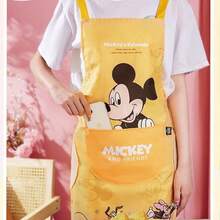 Disney 防水防油卡通可愛半身圍裙，高端青年風格，適用於廚房、居家與工作服 - 均碼 - 查看 8