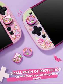 GeekShare 4pcs Plush Bear Design Silicone Thumb Grip Joystick Caps For Nintendo Switch 2/Switch 2 Pro, Gaming Accessories - View 1