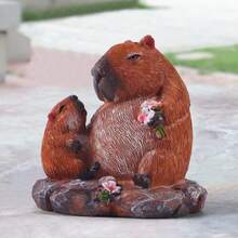 Mother & Child Animal Sculpture, Creative Resin Statue, Yard & Garden Decor - A - View 2