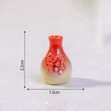 6pcs Exquisite Craft Mini Vases Decor--Artificial Vase DIY Decoration Accessories Materials Micro Landscape Garden Decor Vases Flower Pots - Multicolor - View 12