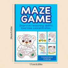 Children's Fun Maze Tracing Book, Primary School Student Puzzle Workbook With Various Patterns, Develops Imagination, Suitable For Back To School, Graduation Season Learning Aids, Holiday & Birthday Small Gifts - Multicolor - View 13