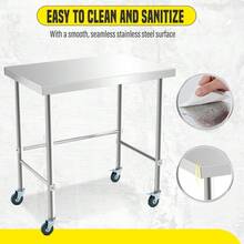 Heavy Duty Stainless Steel Kitchen Prep Table   Capacity Industrial Workbench For Commercial Kitchens, - Silver - View 11