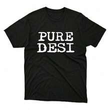 Soft 100% Cotton T-Shirt. High-Quality T-Shirts In Plus Sizes, Featuring A Traditional Punjabi Desi Print, A Crew Neck Print T-Shirt. Versatile Unisex T-Shirts. Breathable Cotton T-Shirt That Goes With Everything. - 黑色 - 查看 6