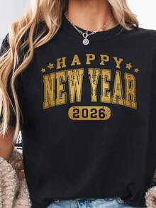 Camiseta de Año Nuevo, camiseta retro de Feliz Año Nuevo 2026, camiseta de Hola 2026, regalo de Año Nuevo, camiseta de fiesta de Año Nuevo, bonito regalo navideño, ® Ropa infantil - Negro - Ver 7