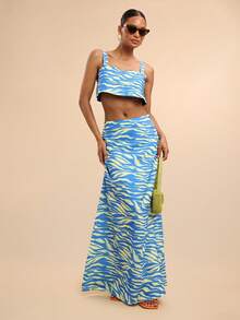 Dancing Leopard Bộ đồ Pippa gồm áo crop top cổ vuông nhiều màu và chân váy maxi, set đồ đồng bộ cho nữ, trang phục mùa hè cho nữ, trang phục đi nghỉ mát, trang phục đi chơi tối, trang phục hẹn hò, trang phục lễ hội, trang phục du lịch cho nữ, bộ chân váy cho nữ. - Nhiều màu - Xem 1