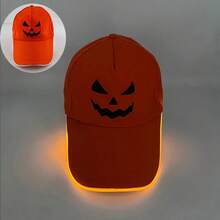 Sombrero fluorescente LED de fibra óptica, gorra de béisbol brillante de neón, suministros de fiesta de baile, sombrero de Rap de hip hop, accesorios de Club, disfraz - 06 amarillo - Ver 15