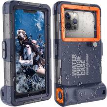 2026 Navy Blue Diving Phone Case, Waterproof Phone Case, Can Accommodate 4.7-6.9 Inches Of Mobile PhoneIPX8 Waterproof Phone Case Shockproof Transparent Cover For IPhone 16 15 Pro Max  S24 Ultra Swim Beach Dry Bag - Navy Blue - View 8