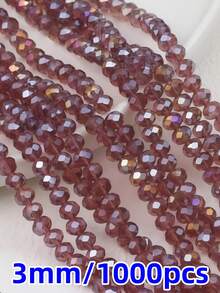 600Pcs 3mm AB Color Faceted Crystal Glass Beads, Rondelle Loose Spacer Beads For Jewelry Making DIY Crafts Wind Chimes Suncatchers Bracelets Necklaces - Multicolor - View 17