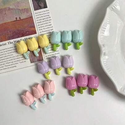 5 / 10 / 15 Pieces / Sets Colorful Flower Tulip Fridge Magnets. These Cute And Charming Fridge Magnets Have A Wide Range Of Uses. They Are Suitable For Both The Kitchen And The Office, And Are Perfect For Special Occasions. They Make Great Gifts.