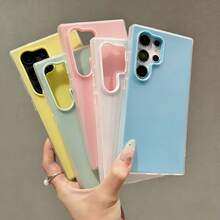 二合一手机壳，适用于三星 Galaxy A56 A17 A37 A57 S25FE S26 Ultra S25 Ultra，彩色果冻设计，双层结构，PC 背壳 - 粉色 - 查看 8